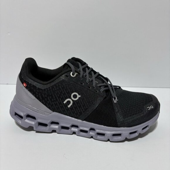 On Women’s Cloudstratus Black/Lilac Running Shoes, Size 7 M - Picture 1 of 7